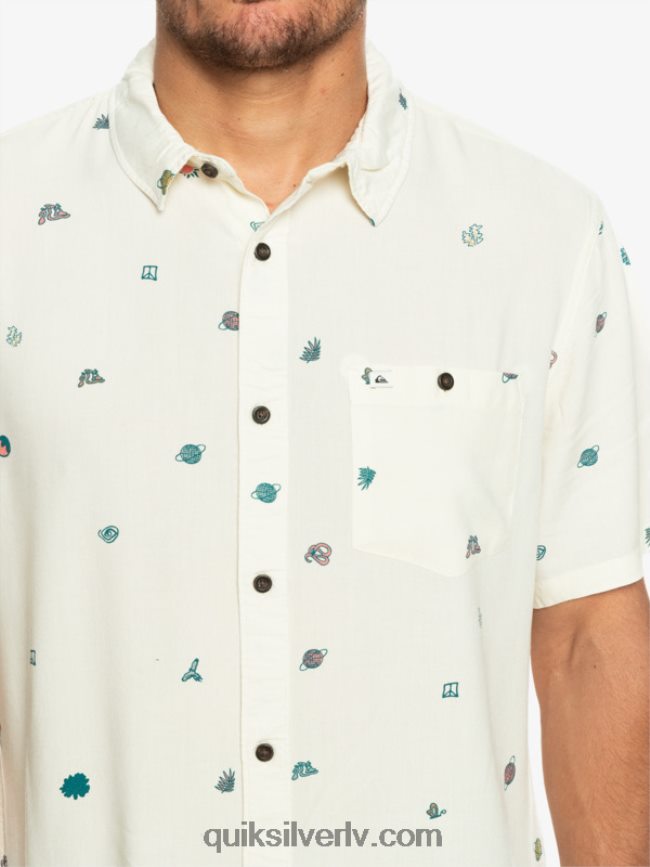 vīriešiem Quiksilver minimark krekls ar īsām piedurknēm bērza minimarka 88064R1226