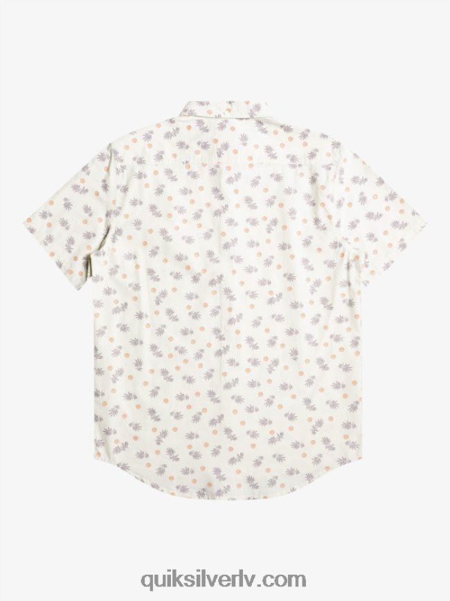 vīriešiem Quiksilver no okeāna līdz paradīzei krekls ar īsām piedurknēm balts no okeāna 88064R1390