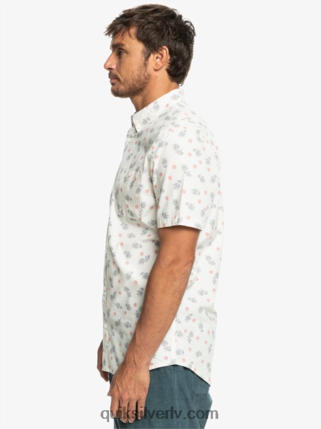 vīriešiem Quiksilver no okeāna līdz paradīzei krekls ar īsām piedurknēm balts no okeāna 88064R1390