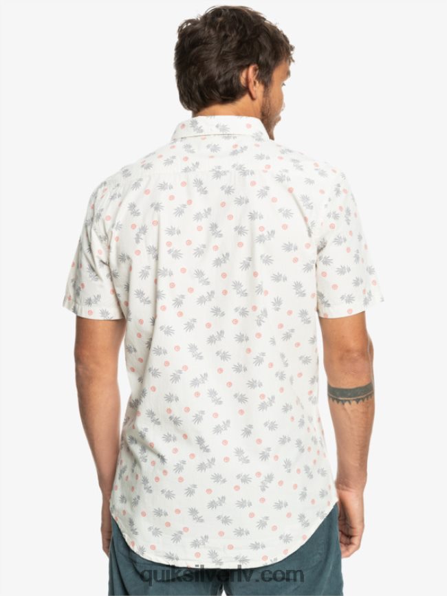 vīriešiem Quiksilver no okeāna līdz paradīzei krekls ar īsām piedurknēm balts no okeāna 88064R1390