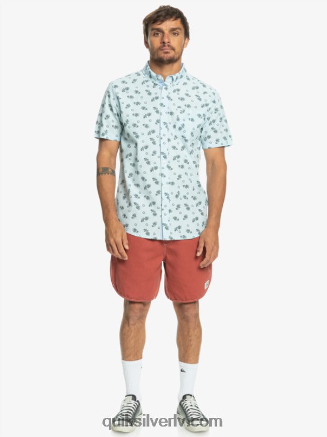 vīriešiem Quiksilver no okeāna līdz paradīzei krekls ar īsām piedurknēm debess zila no okeāna 88064R1389