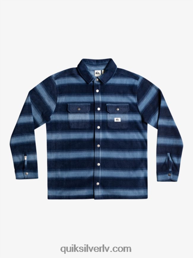 vīriešiem Quiksilver sērfošanas dienu flaneļa krekls ar garām piedurknēm flotes bleizera flaneļa svītra 88064R1556