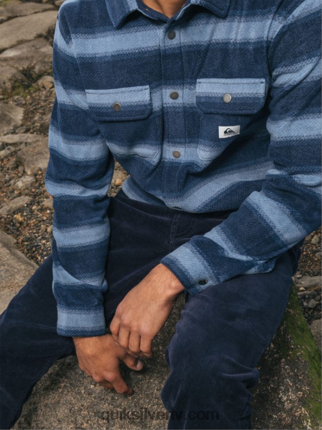 vīriešiem Quiksilver sērfošanas dienu flaneļa krekls ar garām piedurknēm flotes bleizera flaneļa svītra 88064R1556