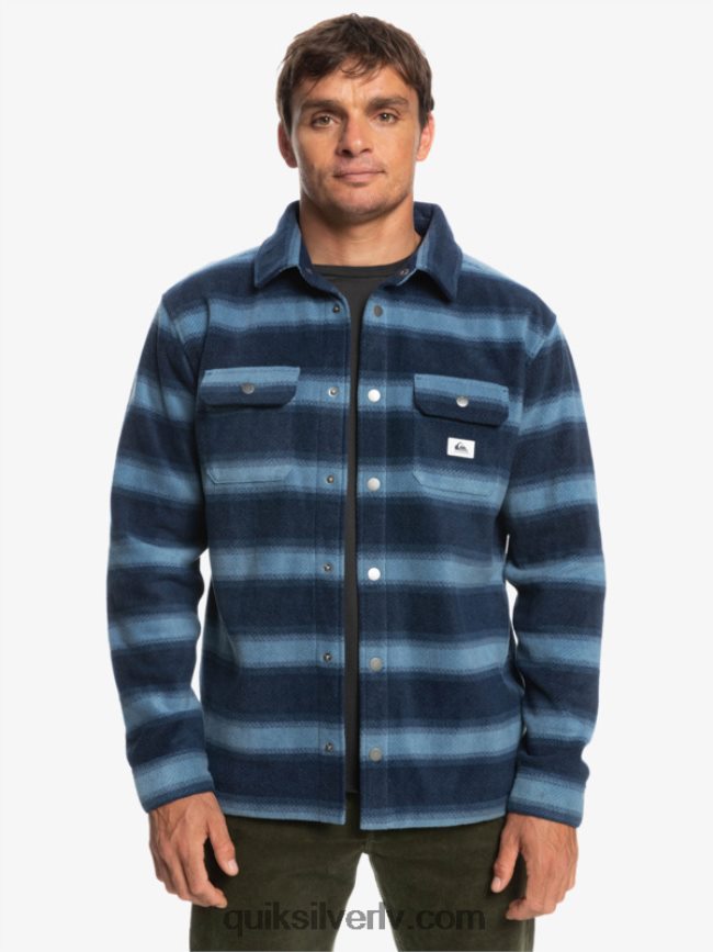 vīriešiem Quiksilver sērfošanas dienu flaneļa krekls ar garām piedurknēm flotes bleizera flaneļa svītra 88064R1556