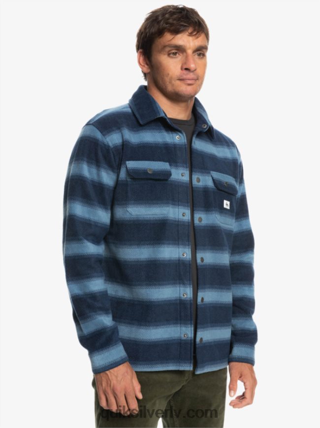 vīriešiem Quiksilver sērfošanas dienu flaneļa krekls ar garām piedurknēm flotes bleizera flaneļa svītra 88064R1556