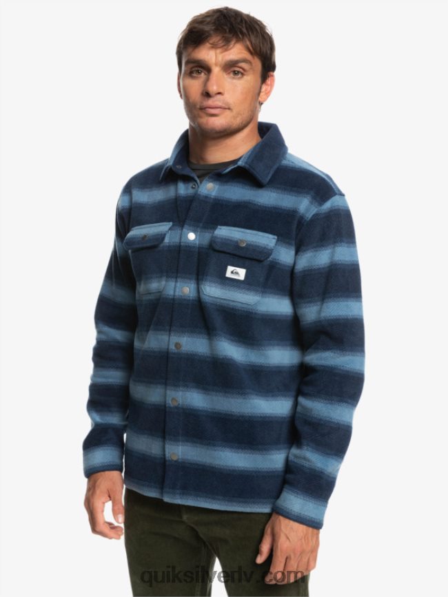 vīriešiem Quiksilver sērfošanas dienu flaneļa krekls ar garām piedurknēm flotes bleizera flaneļa svītra 88064R1556