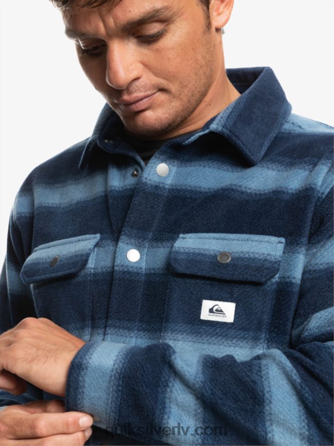 vīriešiem Quiksilver sērfošanas dienu flaneļa krekls ar garām piedurknēm flotes bleizera flaneļa svītra 88064R1556