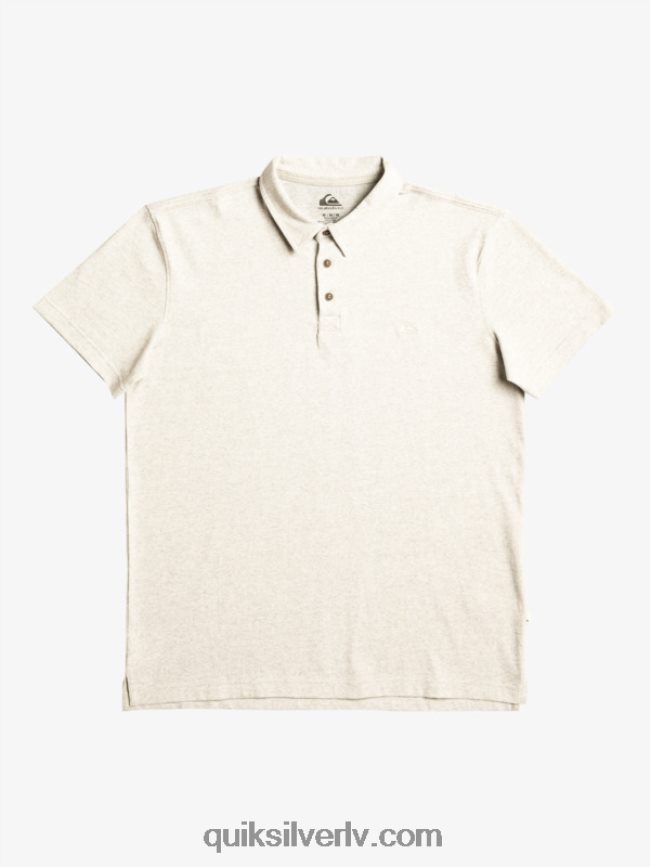 vīriešiem Quiksilver saulrieta kruīza polo krekls ar īsām piedurknēm gaiši pelēki virši 88064R475