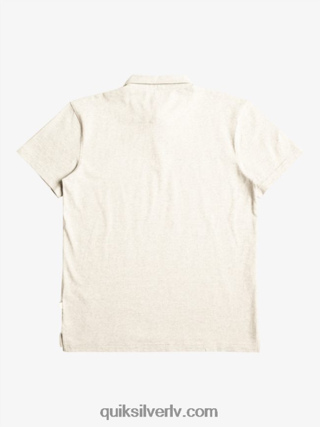 vīriešiem Quiksilver saulrieta kruīza polo krekls ar īsām piedurknēm gaiši pelēki virši 88064R475
