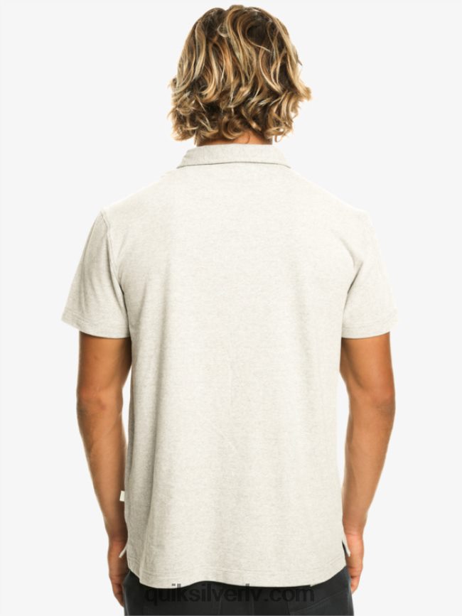 vīriešiem Quiksilver saulrieta kruīza polo krekls ar īsām piedurknēm gaiši pelēki virši 88064R475