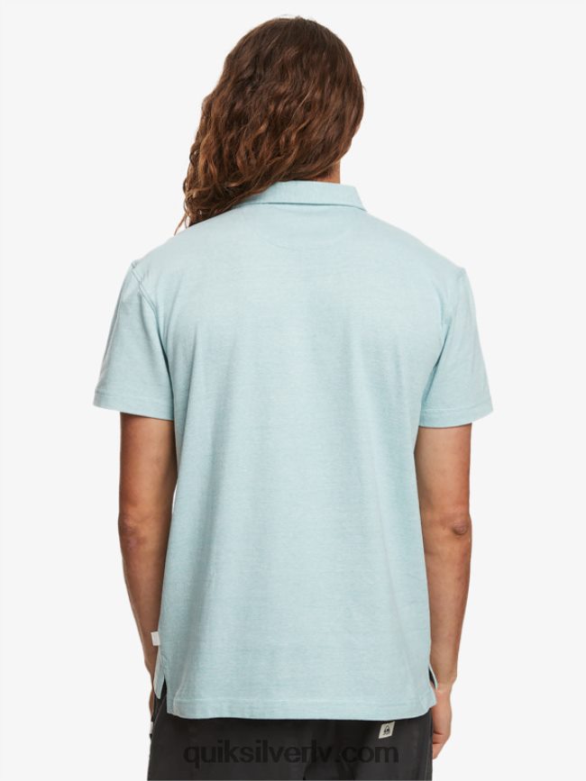 vīriešiem Quiksilver saulrieta kruīza polo krekls ar īsām piedurknēm kameja zils 88064R477