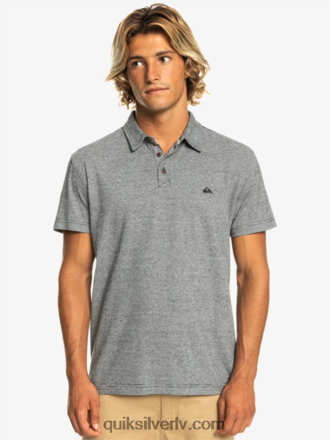 vīriešiem Quiksilver saulrieta kruīza polo krekls ar īsām piedurknēm melns 88064R476