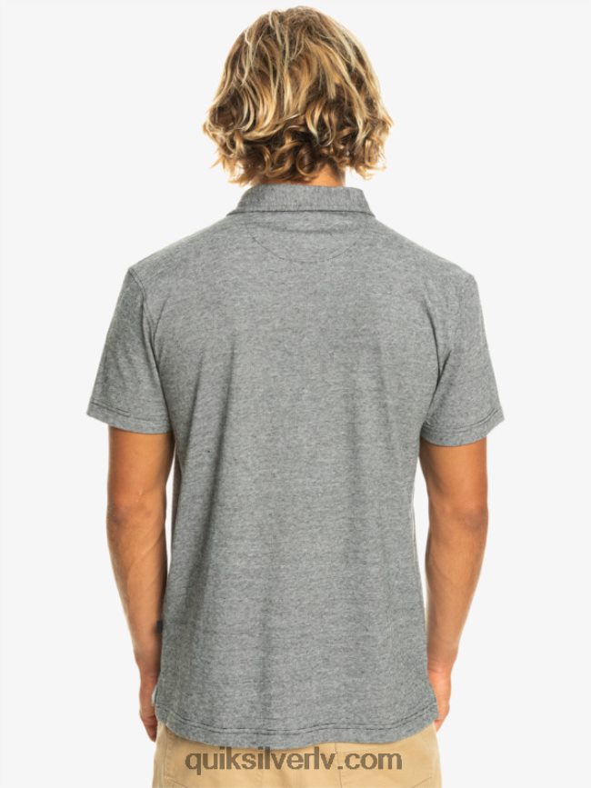 vīriešiem Quiksilver saulrieta kruīza polo krekls ar īsām piedurknēm melns 88064R476