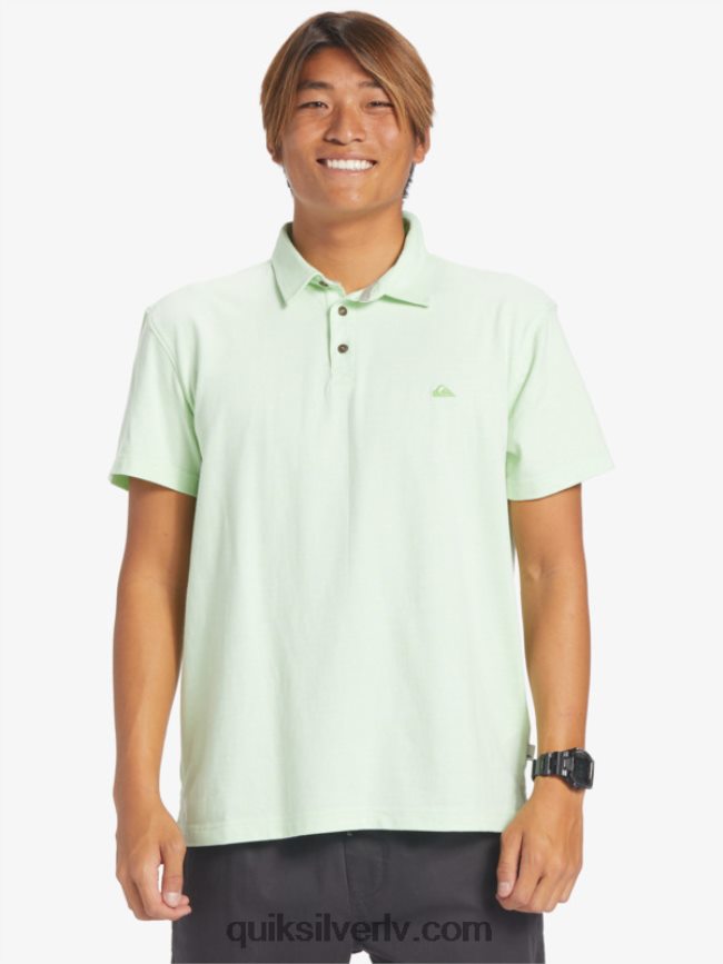 vīriešiem Quiksilver saulrieta kruīza polo krekls ar īsām piedurknēm paradīze zaļš 88064R479