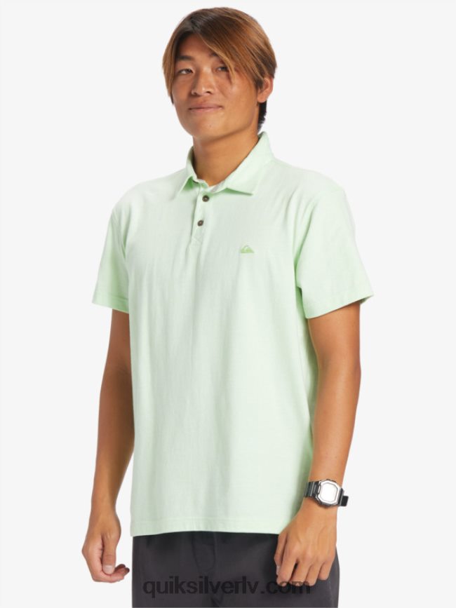 vīriešiem Quiksilver saulrieta kruīza polo krekls ar īsām piedurknēm paradīze zaļš 88064R479