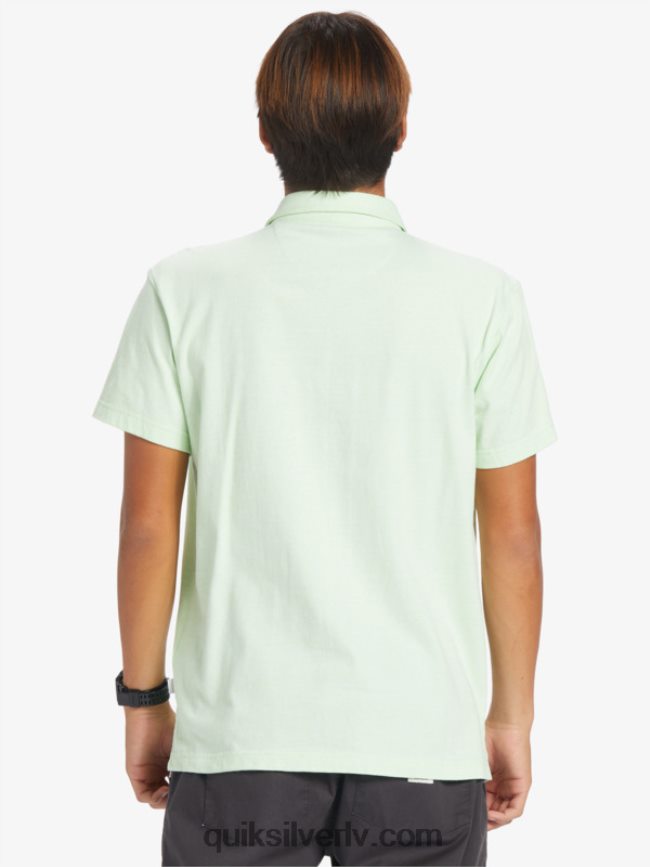 vīriešiem Quiksilver saulrieta kruīza polo krekls ar īsām piedurknēm paradīze zaļš 88064R479