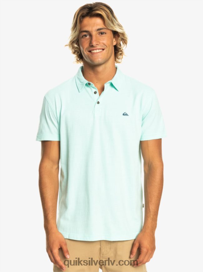 vīriešiem Quiksilver saulrieta kruīza polo krekls ar īsām piedurknēm pludmales stikls 88064R481