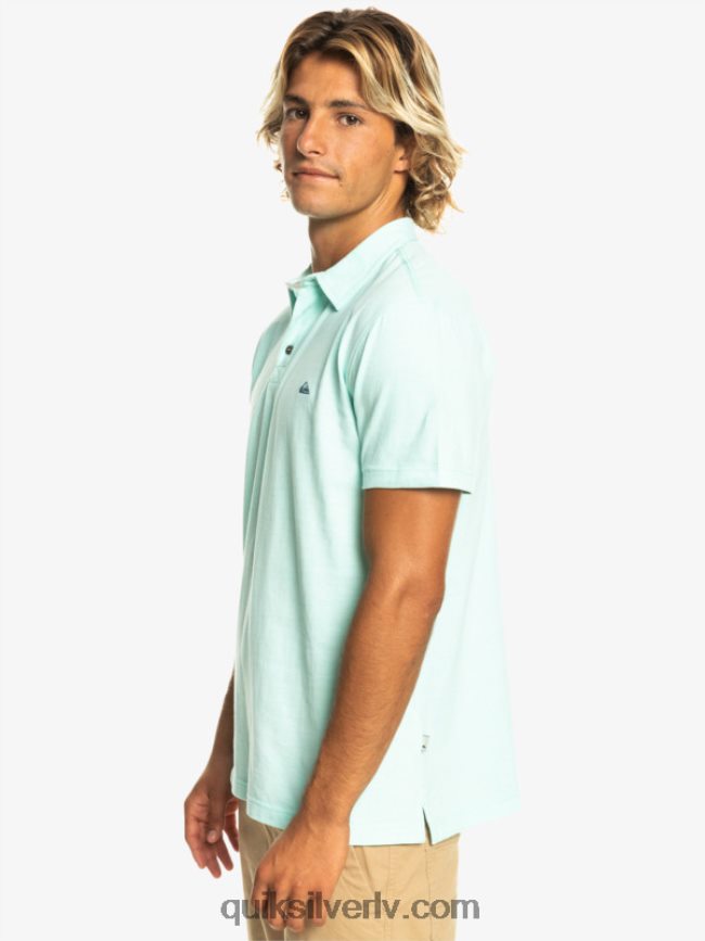vīriešiem Quiksilver saulrieta kruīza polo krekls ar īsām piedurknēm pludmales stikls 88064R481
