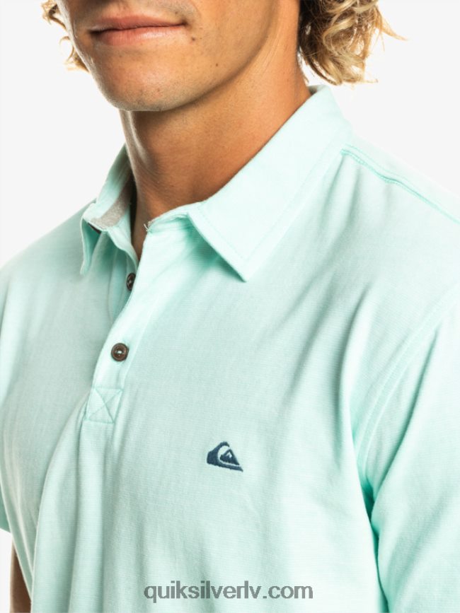 vīriešiem Quiksilver saulrieta kruīza polo krekls ar īsām piedurknēm pludmales stikls 88064R481