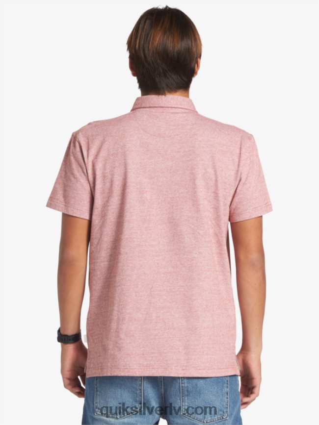 vīriešiem Quiksilver saulrieta kruīza polo krekls ar īsām piedurknēm sarkanais okers 88064R478