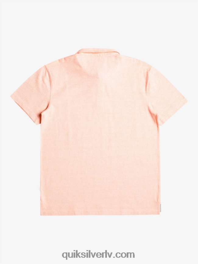 vīriešiem Quiksilver saulrieta kruīza polo krekls ar īsām piedurknēm svaigs lasis 88064R480