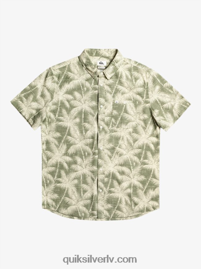 vīriešiem Quiksilver īslaicīgs krekls ar īsām piedurknēm četru lapu īslaicīgs brīdis 88064R996