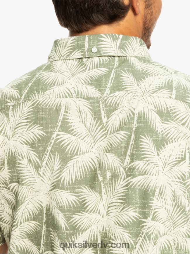 vīriešiem Quiksilver īslaicīgs krekls ar īsām piedurknēm četru lapu īslaicīgs brīdis 88064R996