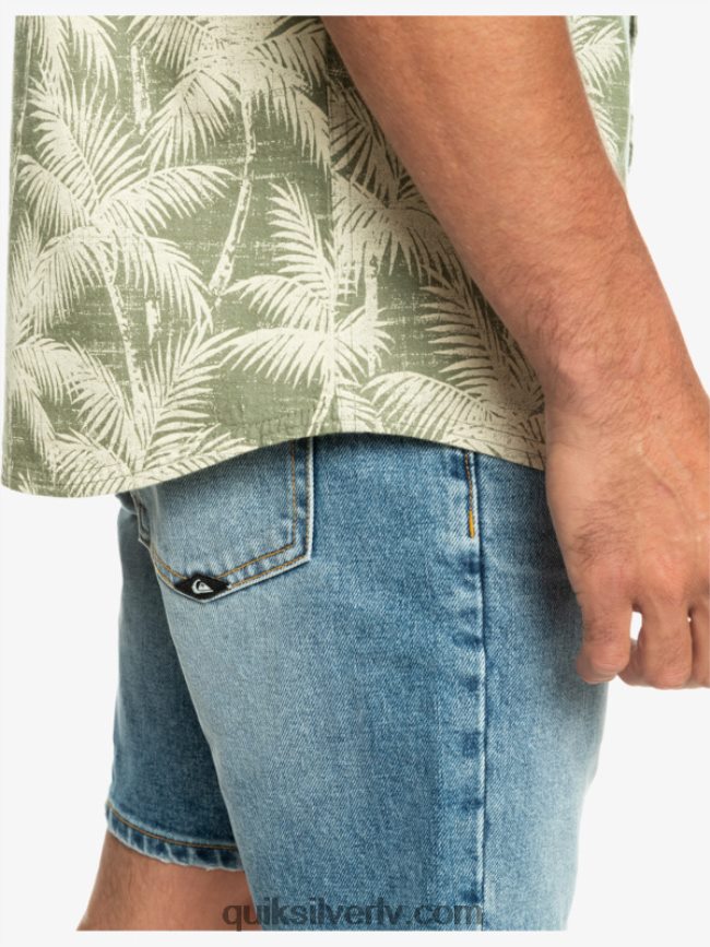 vīriešiem Quiksilver īslaicīgs krekls ar īsām piedurknēm četru lapu īslaicīgs brīdis 88064R996