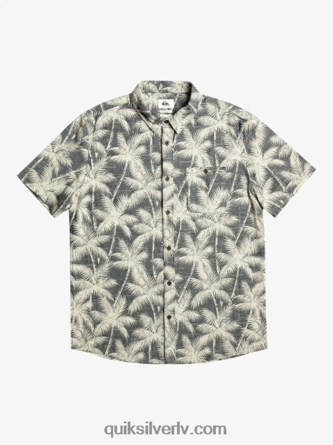 vīriešiem Quiksilver īslaicīgs krekls ar īsām piedurknēm flotes īslaicīgs brīdis 88064R995