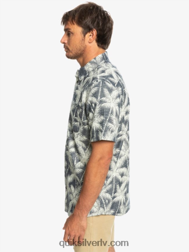 vīriešiem Quiksilver īslaicīgs krekls ar īsām piedurknēm flotes īslaicīgs brīdis 88064R995