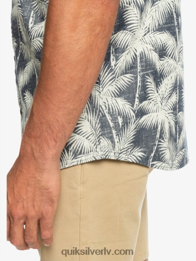 vīriešiem Quiksilver īslaicīgs krekls ar īsām piedurknēm flotes īslaicīgs brīdis 88064R995