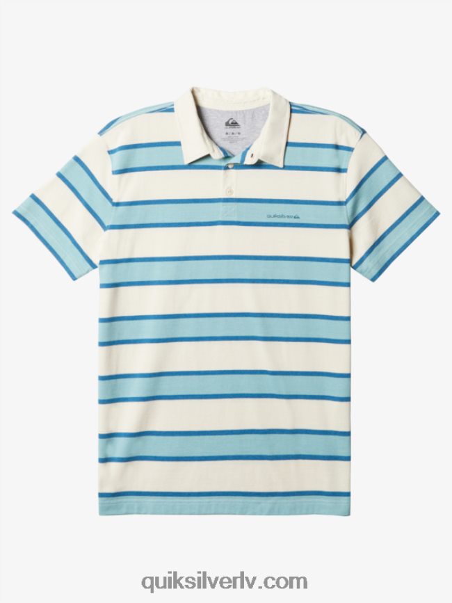 vīriešiem Quiksilver svītrains polo krekls ar īsām piedurknēm bērza svītrains Lite 3 88064R1622