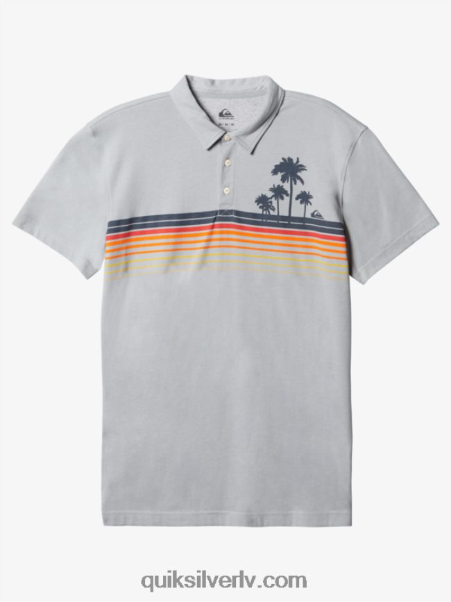 vīriešiem Quiksilver svītrains polo krekls ar īsām piedurknēm slapjš slapjš 88064R750