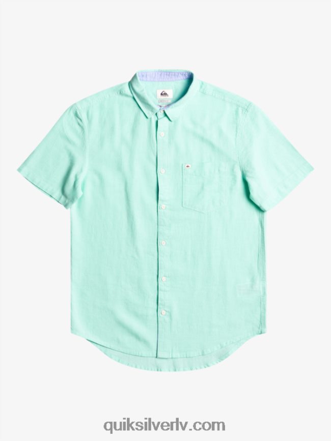 vīriešiem Quiksilver time box krekls ar īsām piedurknēm pludmales stikls 88064R1360