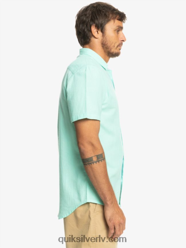 vīriešiem Quiksilver time box krekls ar īsām piedurknēm pludmales stikls 88064R1360