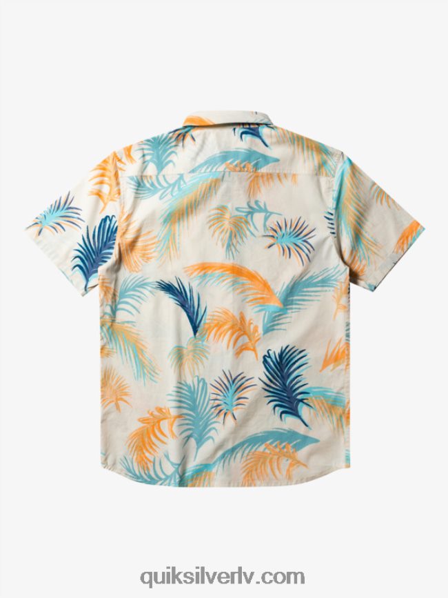 vīriešiem Quiksilver tropu glitch krekls ar īsām piedurknēm bērzu tropu kļūme 88064R550