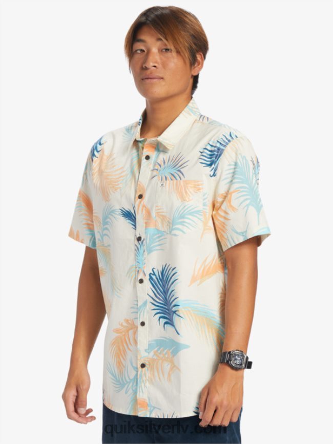 vīriešiem Quiksilver tropu glitch krekls ar īsām piedurknēm bērzu tropu kļūme 88064R550