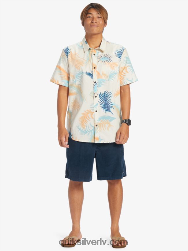 vīriešiem Quiksilver tropu glitch krekls ar īsām piedurknēm bērzu tropu kļūme 88064R550