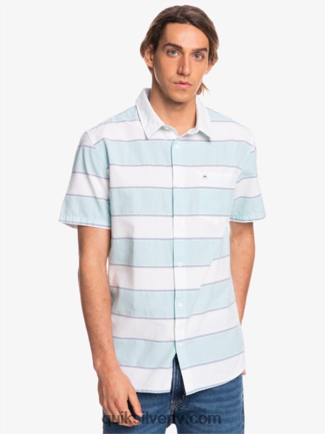 vīriešiem Quiksilver visizdevīgākais krekls ar īsām piedurknēm baltais galvenais laiks 88064R1621
