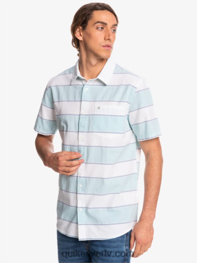vīriešiem Quiksilver visizdevīgākais krekls ar īsām piedurknēm baltais galvenais laiks 88064R1621