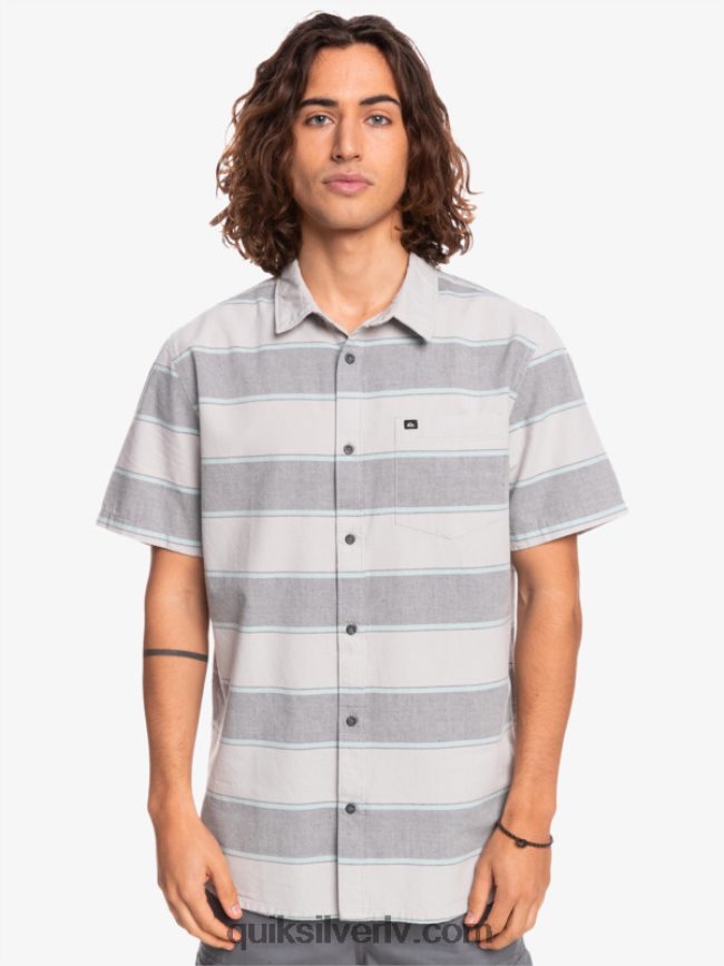 vīriešiem Quiksilver visizdevīgākais krekls ar īsām piedurknēm pelēki violets galvenais laiks 88064R1620