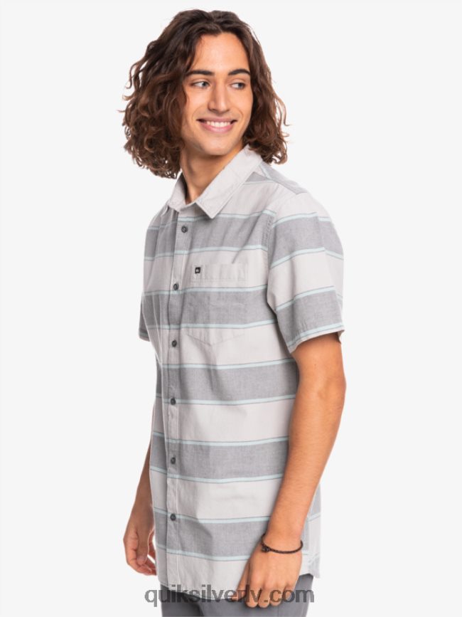 vīriešiem Quiksilver visizdevīgākais krekls ar īsām piedurknēm pelēki violets galvenais laiks 88064R1620