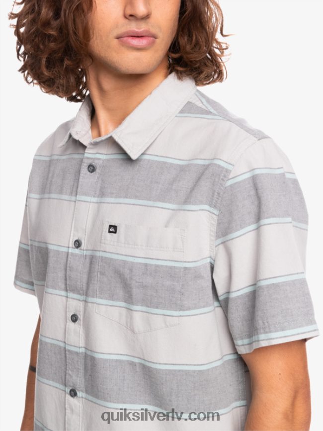 vīriešiem Quiksilver visizdevīgākais krekls ar īsām piedurknēm pelēki violets galvenais laiks 88064R1620