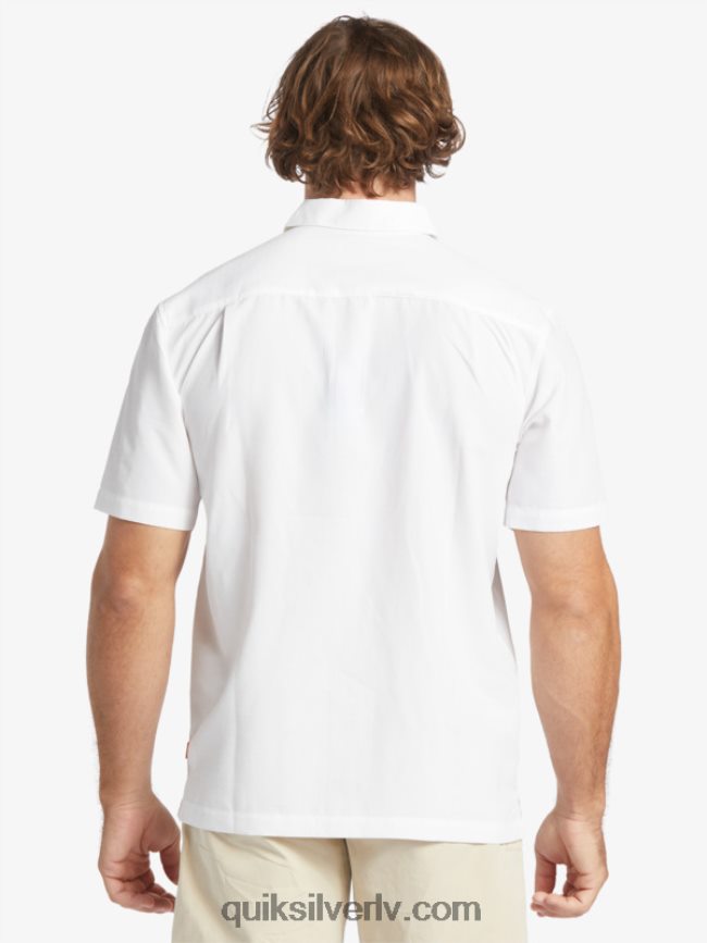 vīriešiem Quiksilver waterman centinela premium pretgrumbu krekls baltā centinella 88064R1300