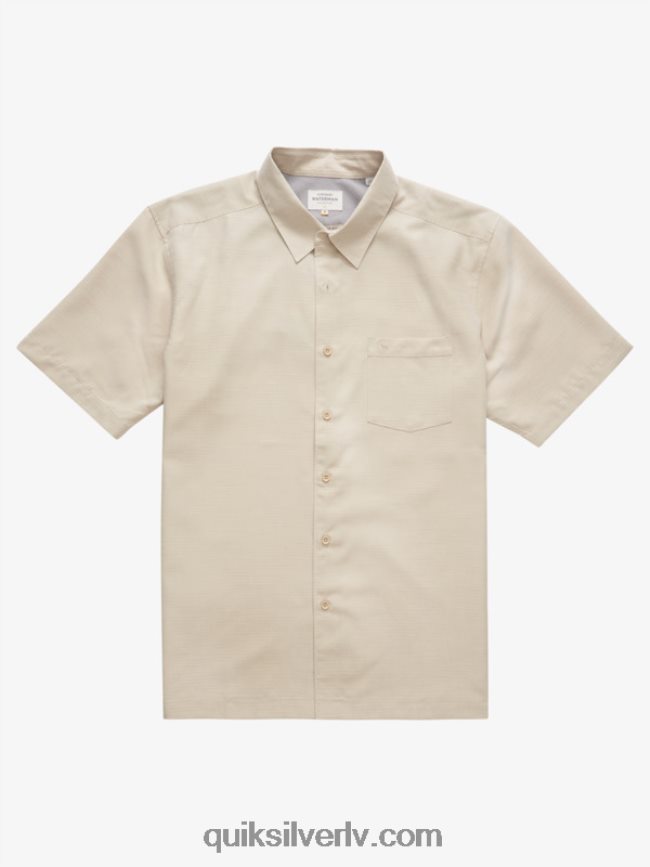 vīriešiem Quiksilver waterman centinela premium pretgrumbu krekls brūno rīsu centinella 88064R1310