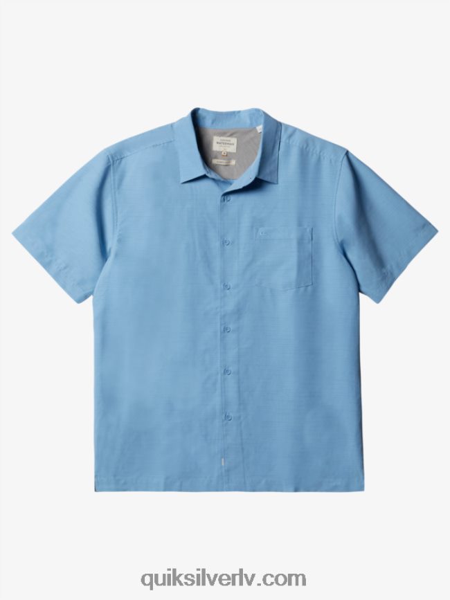 vīriešiem Quiksilver waterman centinela premium pretgrumbu krekls krēslas zils centinella 88064R1305