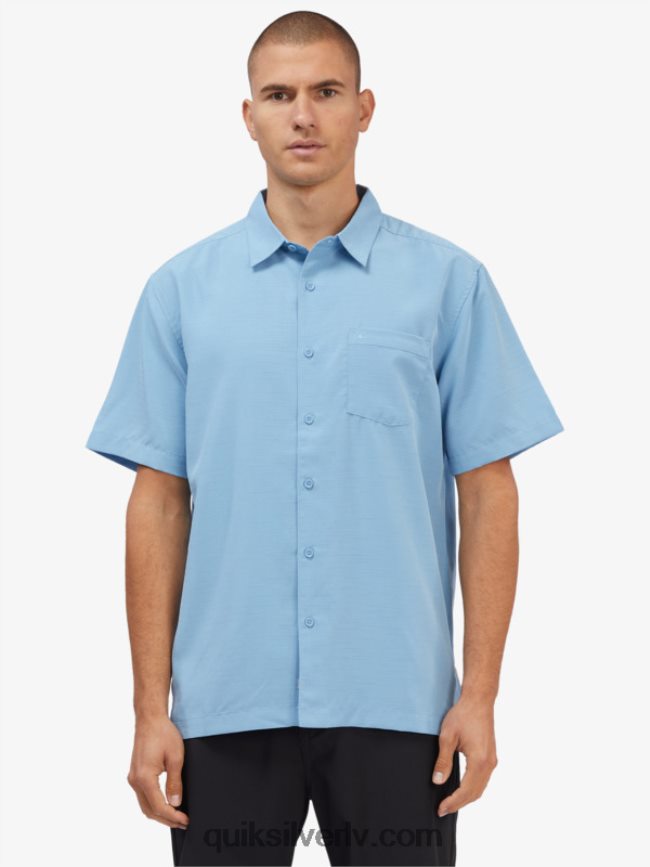 vīriešiem Quiksilver waterman centinela premium pretgrumbu krekls krēslas zils centinella 88064R1305