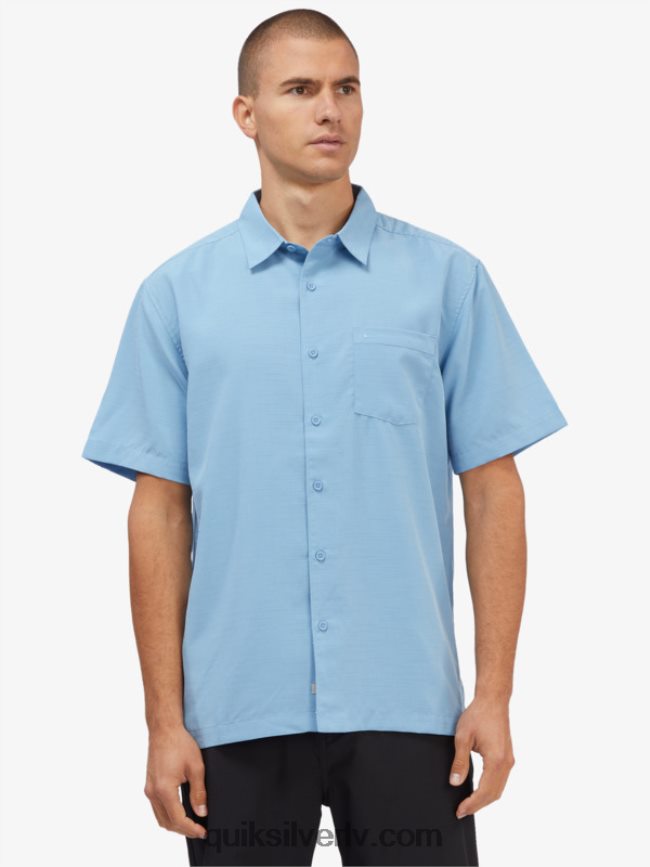 vīriešiem Quiksilver waterman centinela premium pretgrumbu krekls krēslas zils centinella 88064R1305
