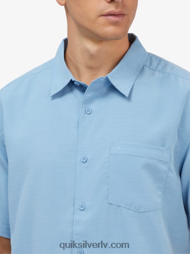 vīriešiem Quiksilver waterman centinela premium pretgrumbu krekls krēslas zils centinella 88064R1305