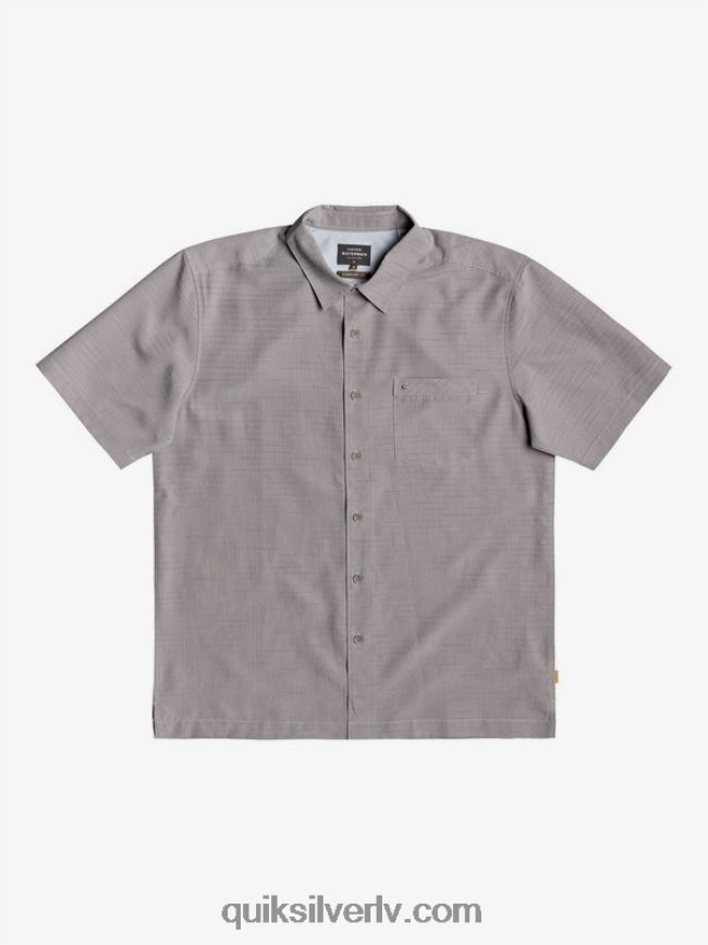 vīriešiem Quiksilver waterman centinela premium pretgrumbu krekls krama pelēkā centinella 88064R1301